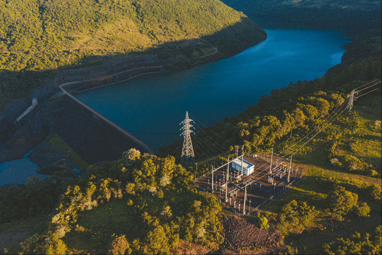 Hidrelétrica Monjolinho, no Rio Grande do Sul, Brasil
